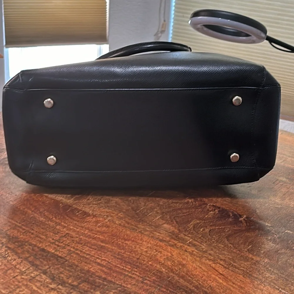 Coach Black Pebbled Leather Satchel with Gold Hardware